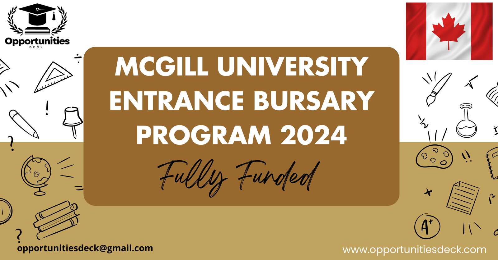 McGILL UNIVERSITY ENTRANCE BURSARY PROGRAM 2024 | FULLY FUNDED ...